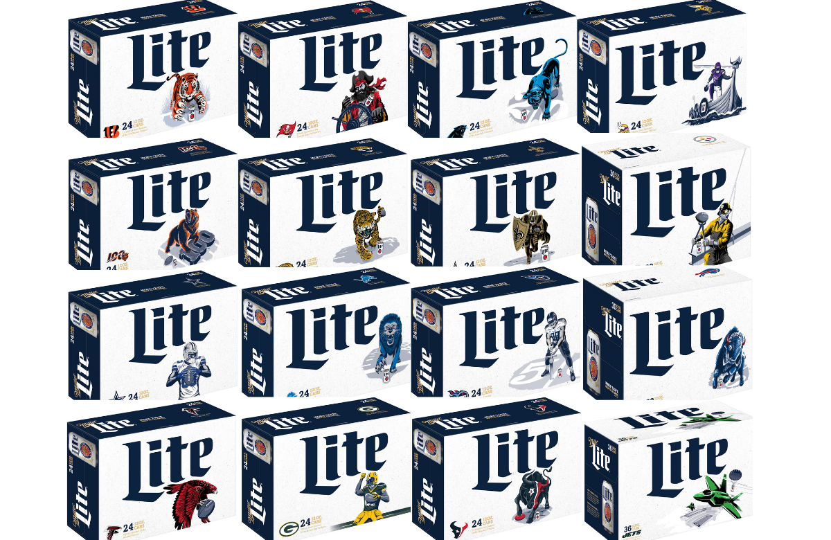 Miller Lite football packs