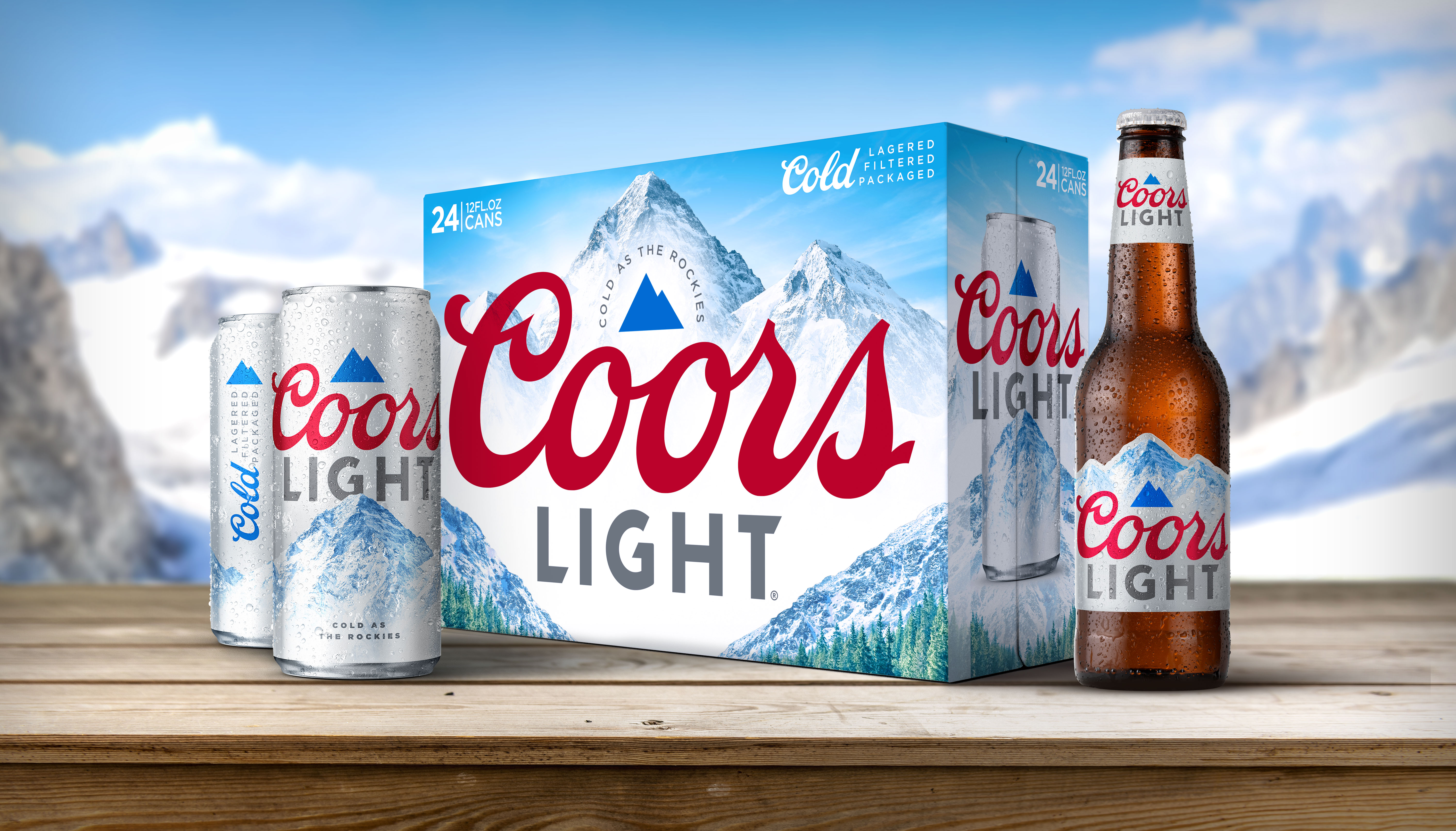 Coors Light's new packaging features brighter skies, updated mountain icon | Molson Coors Beer &