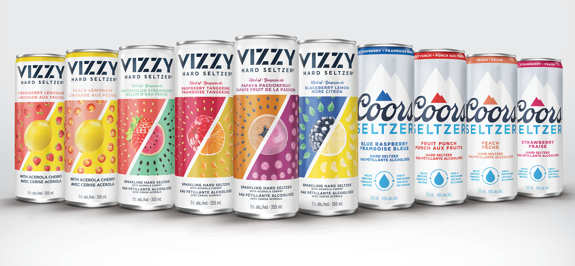 Vizzy Coors Seltzer Double Flavors In