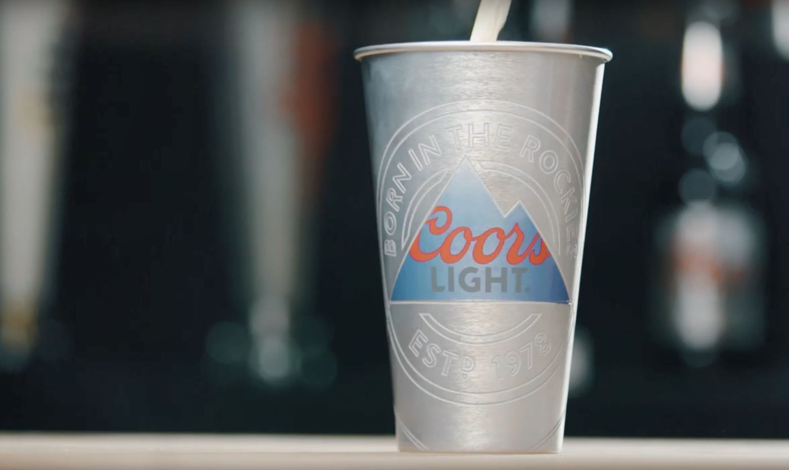 Set Of 5 New Coors Light Aluminum Cup 22 Oz The Mountain Turns Blue When Filled 
