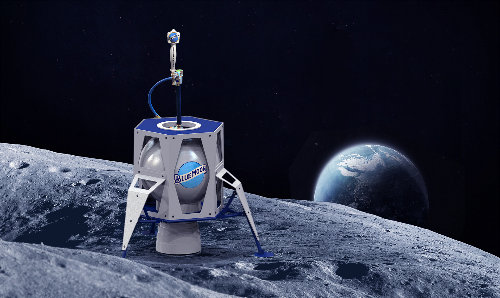 Blue Moon Lunar Lander Keg
