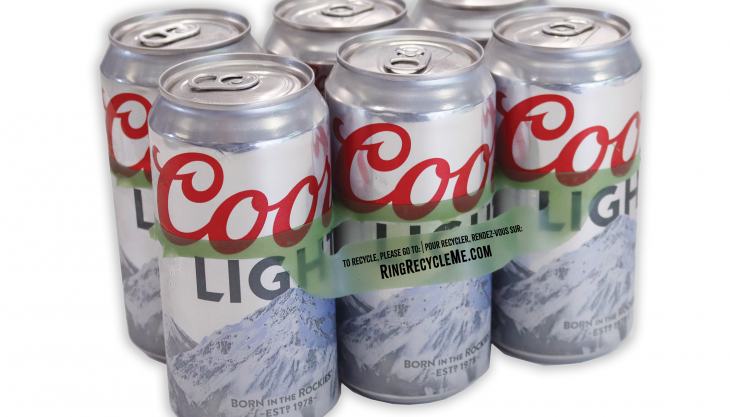 Sustainable Coors Light packaging