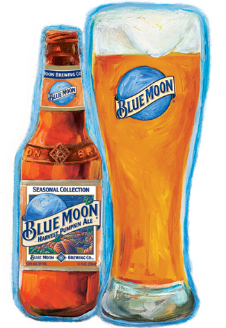 Blue Moon Pumpkin Bottle