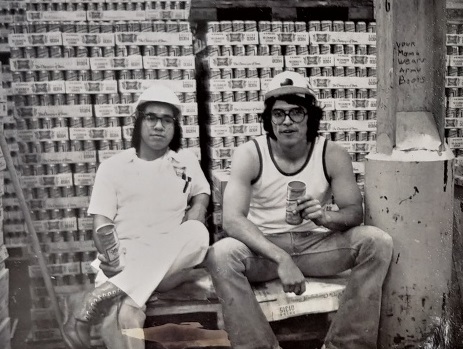 Ralph Rodriguez (L), in his early days at the Forth Worth brewery.